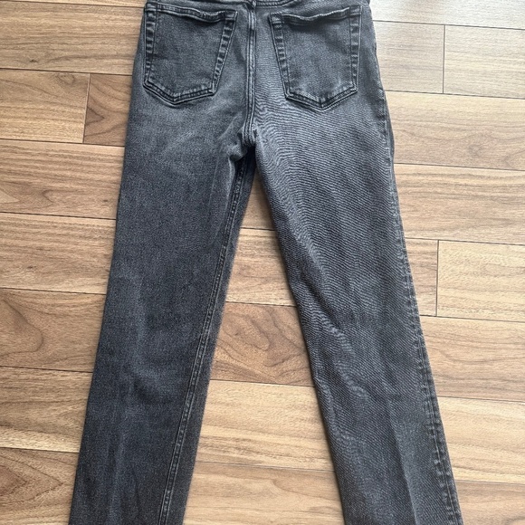 Abercrombie & Fitch Simone High Rise Ankle Straight Jeans | Dark Grey | Size 27 - Picture 4 of 4
